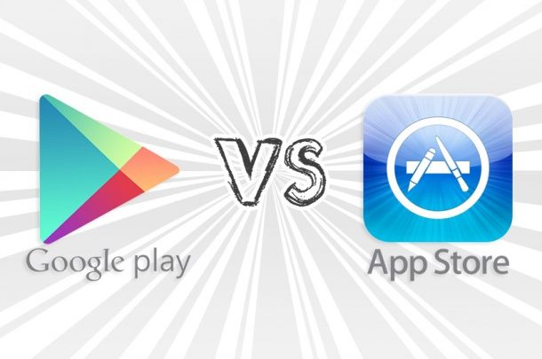 google play vs appstore 610x430 - مدونة التقنية العربية